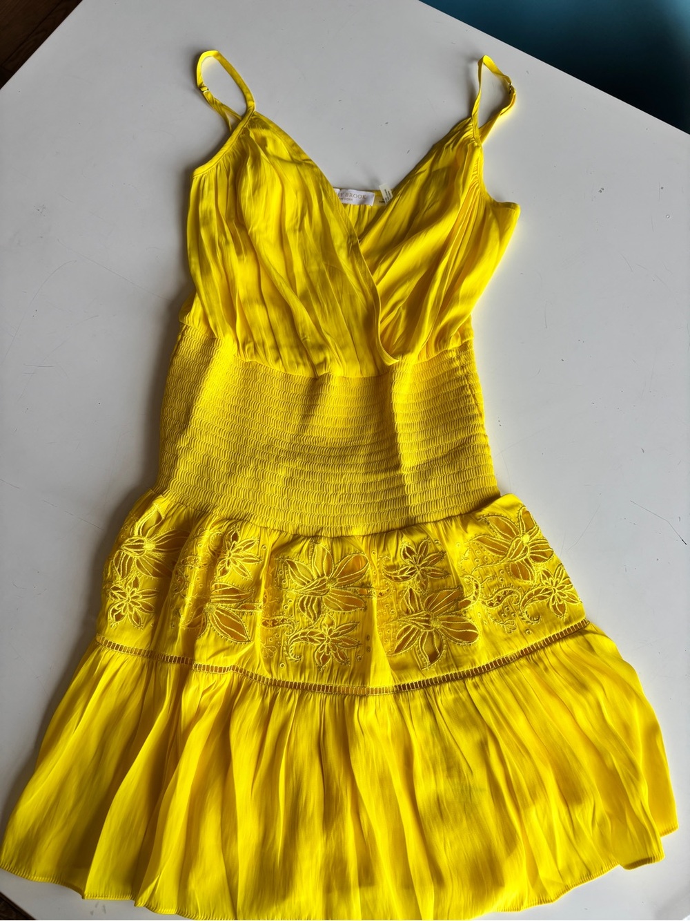 Ramy Brook Bright Yellow Embroidered Sundress for Girls